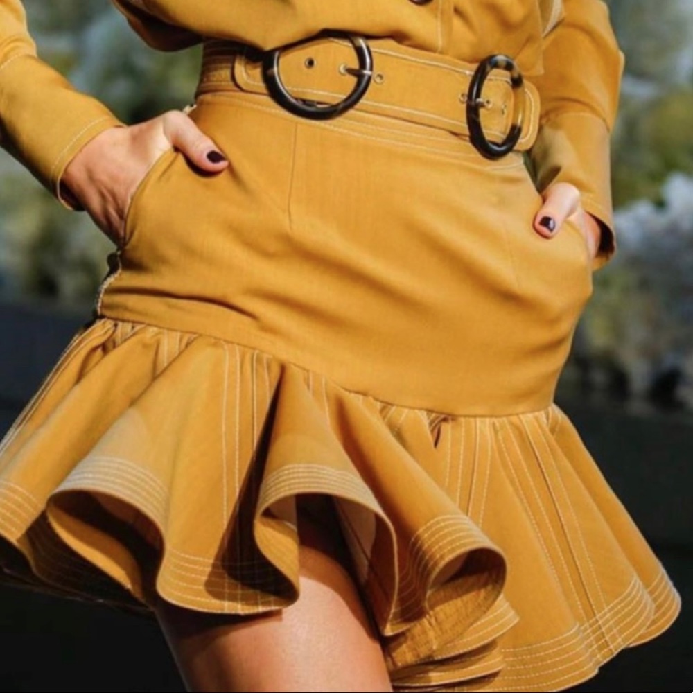Zimmermann Zippy Mini Skirt with Belt